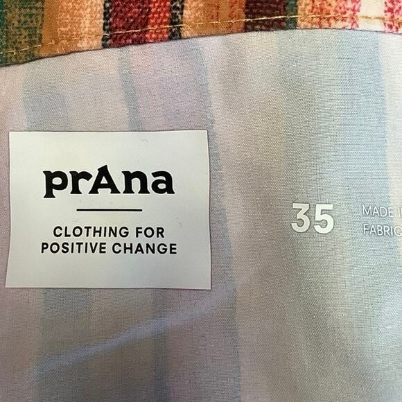 prAna Size 35 Baja Stripe 7” Fenton Boardshorts Swim Trunks Swimwear N10-22 - Picture 4 of 9